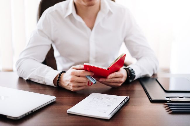 doctor reviewing medical scribe